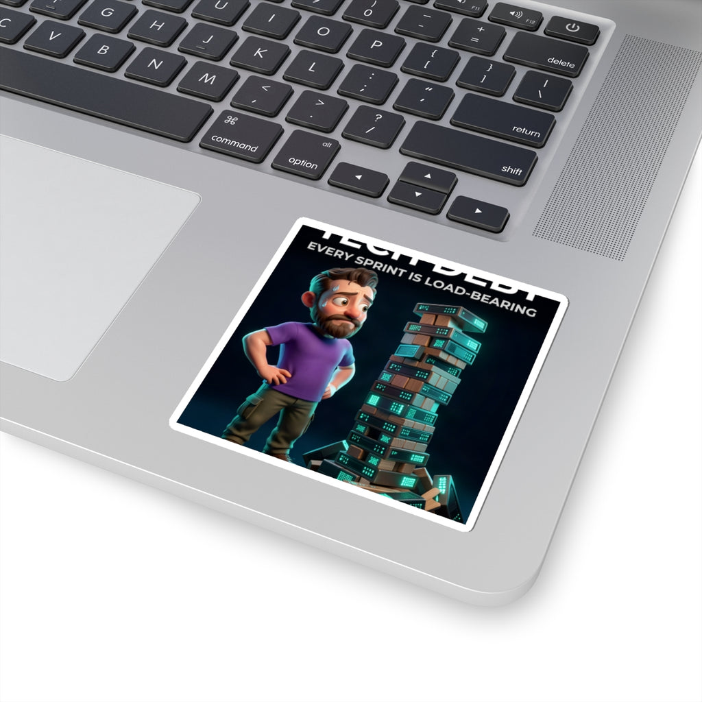 Tech Debt Jenga - Sticker (PixelPunch)