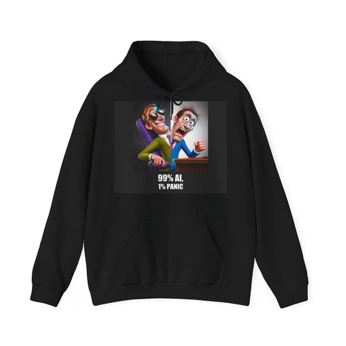 99% AI, 1% PANIC - Hoodie (PixelPunch)