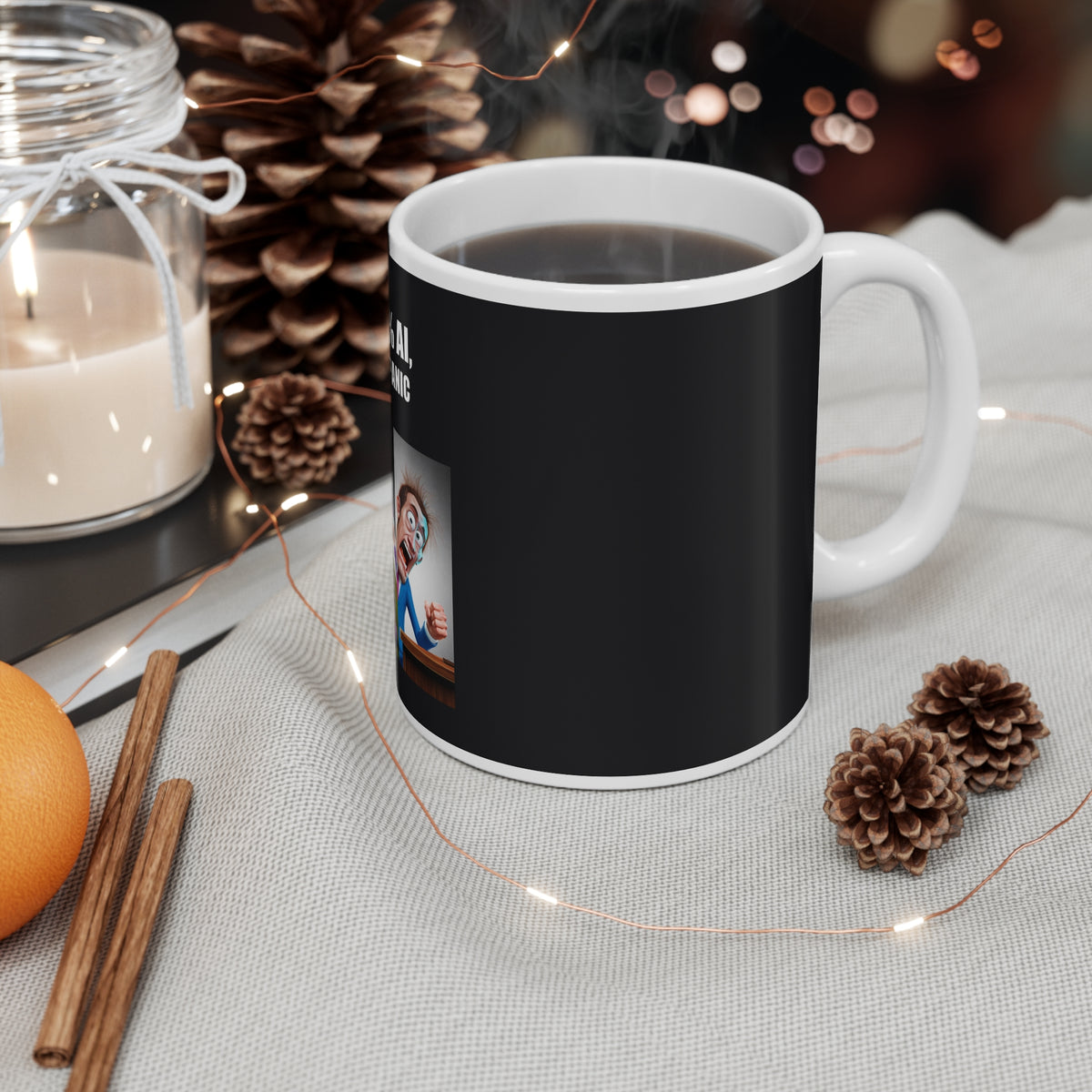 99% AI, 1% PANIC - Mug 11oz (PixelPunch)