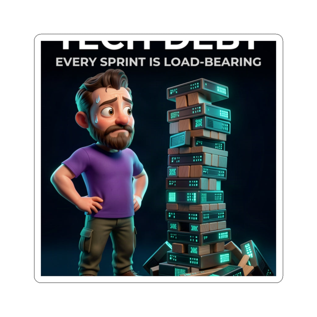 Tech Debt Jenga - Sticker (PixelPunch)