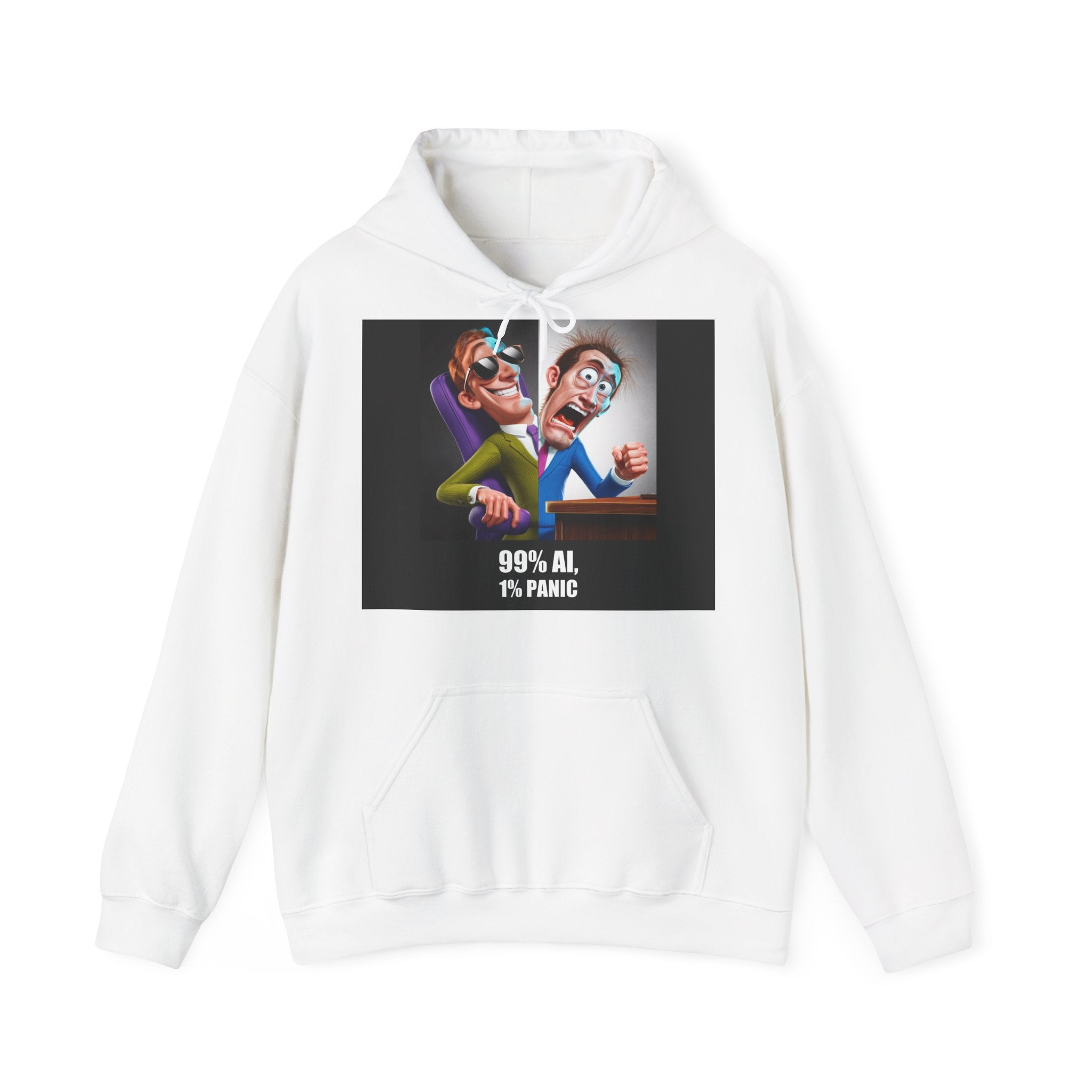 99% AI, 1% PANIC - Hoodie (PixelPunch)