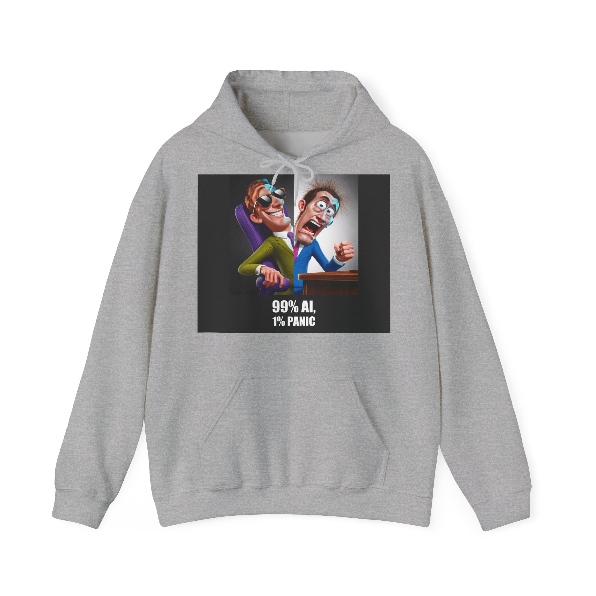 99% AI, 1% PANIC - Hoodie (PixelPunch)