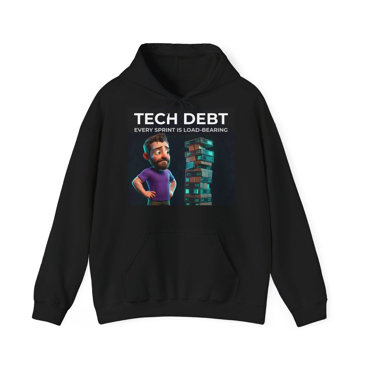 Tech Debt Jenga - Hoodie (PixelPunch)