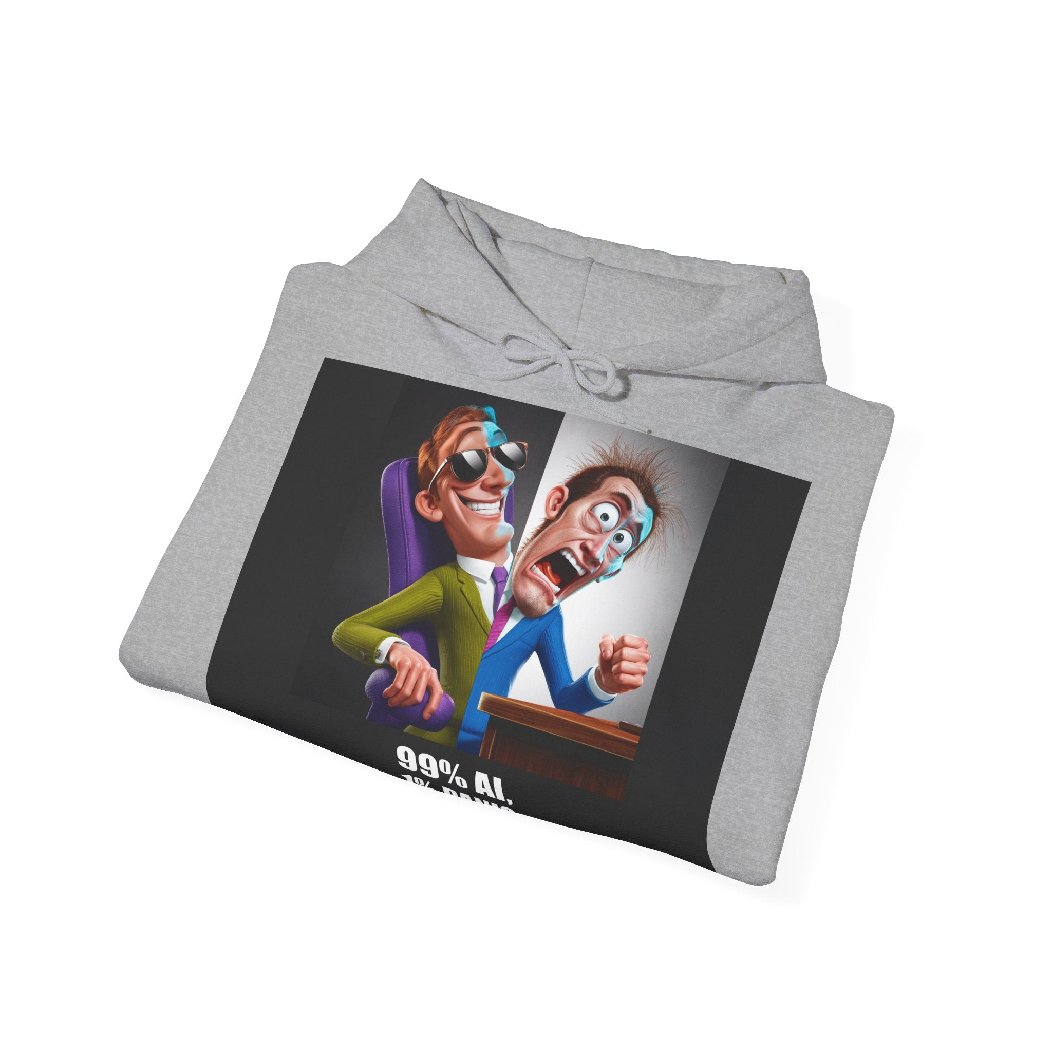 99% AI, 1% PANIC - Hoodie (PixelPunch)